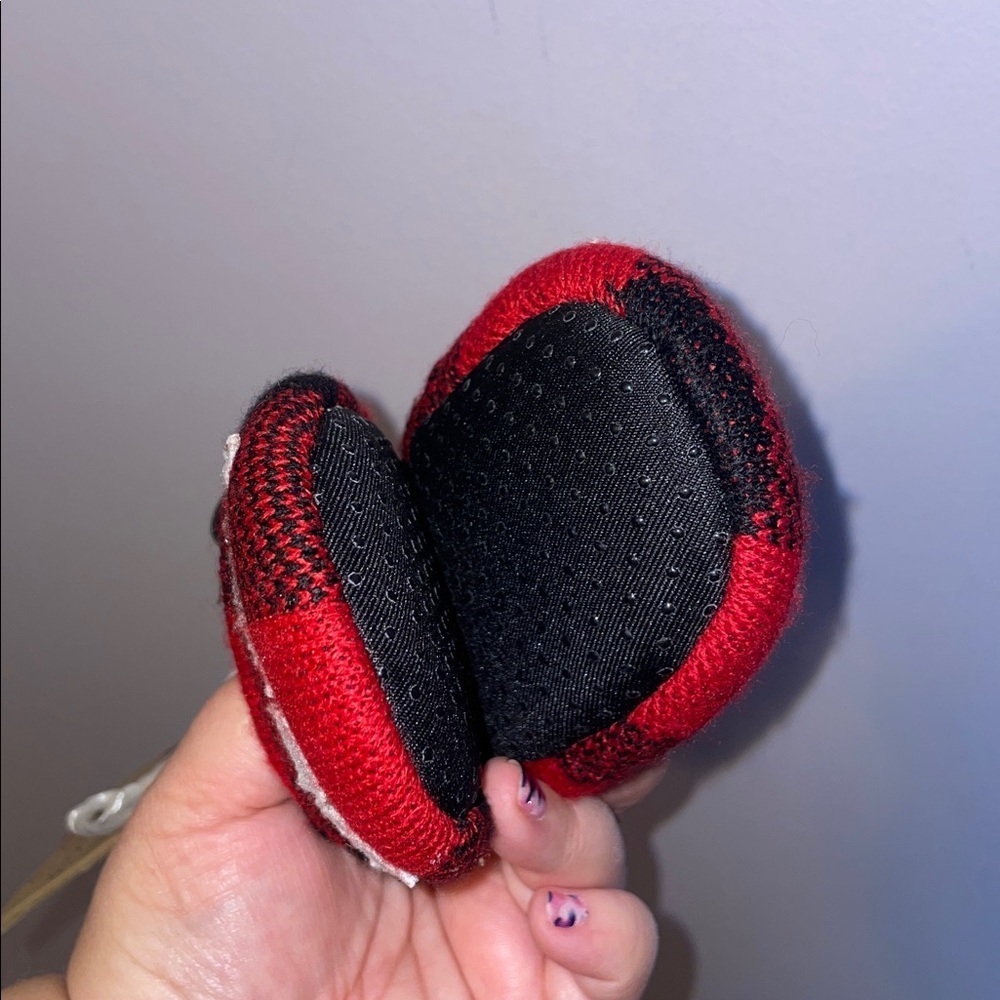 Dearfoams Memory Foam Red Black Buffalo Check Baby Bear Limited Edition Slippers - Picture 13 of 16